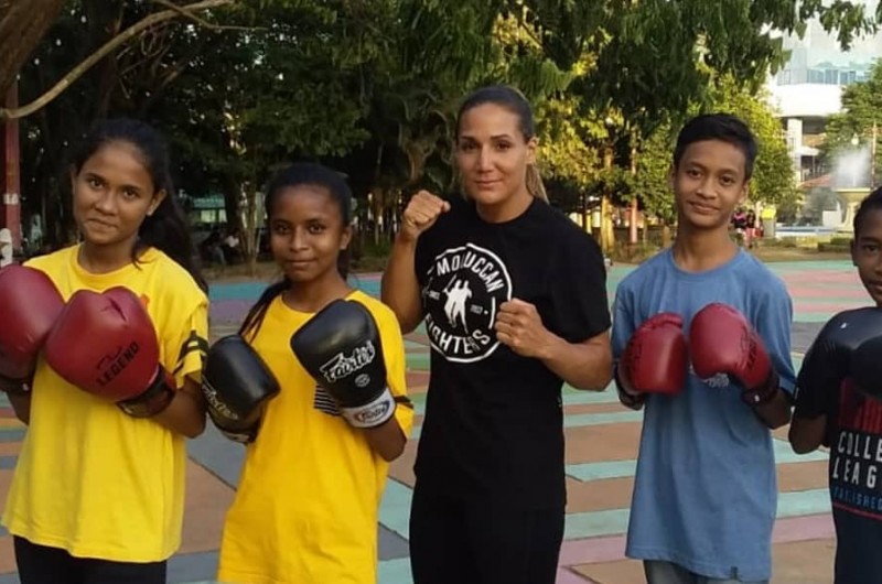 Workshop Kickboxing bersama adik-adik Study Group Heka Leka