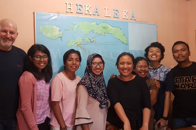 Kunjungan Kakak Diah Kusumaningrum @diahkei, Simon dan Cory dari Gabungan beberapa lembaga Unversitas dan Dunia Perfilman.