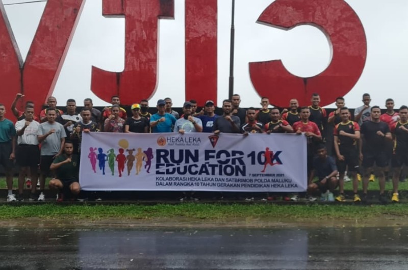 Satuan Brimob Maluku Dengan Fun Run 10K Bagi Hekaleka Atas Pencapaian 10 Tahun